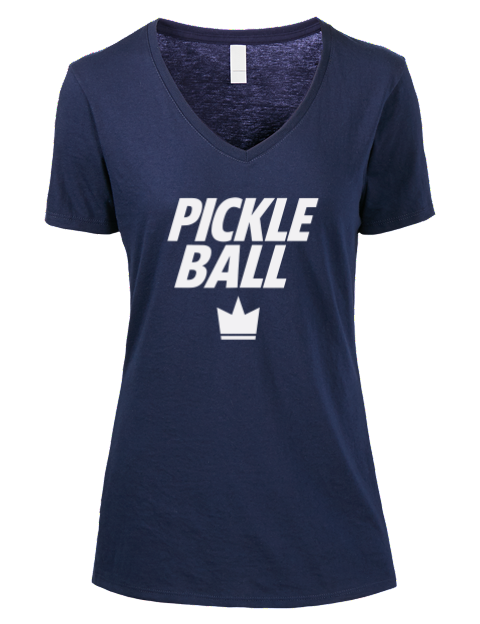 Pickleball Slogans Premium Ladies V-Neck T-Shirt