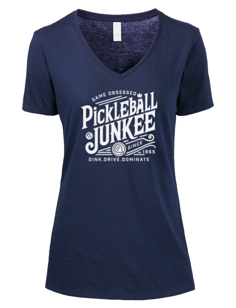 Junkee Pickleball Premium Ladies V-Neck T-Shirt | Swagsta