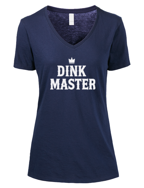 Pickleball Big Dink Premium Ladies V-Neck T-Shirt
