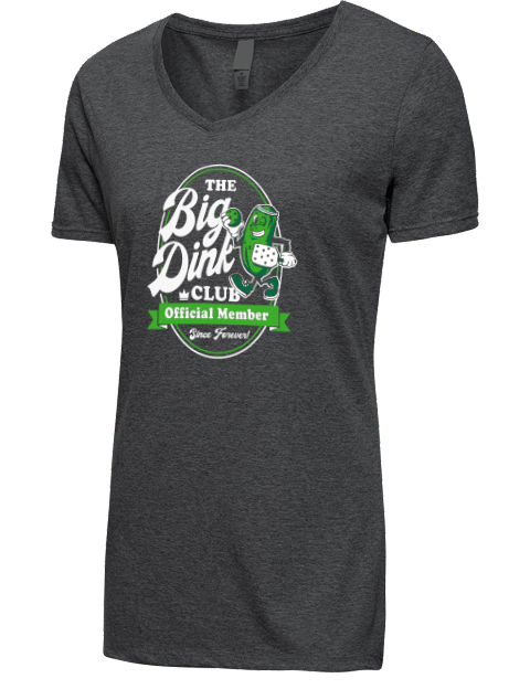 Pickleball Big Dink Premium Ladies V-Neck T-Shirt