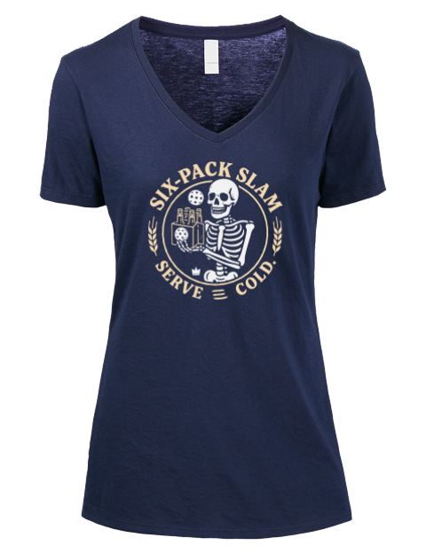 Pickleball Brew League Premium Ladies V-Neck T-Shirt