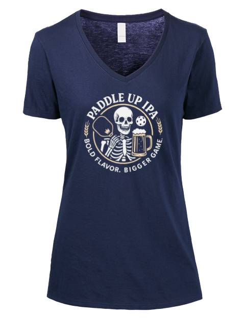 Pickleball Brew League Premium Ladies V-Neck T-Shirt