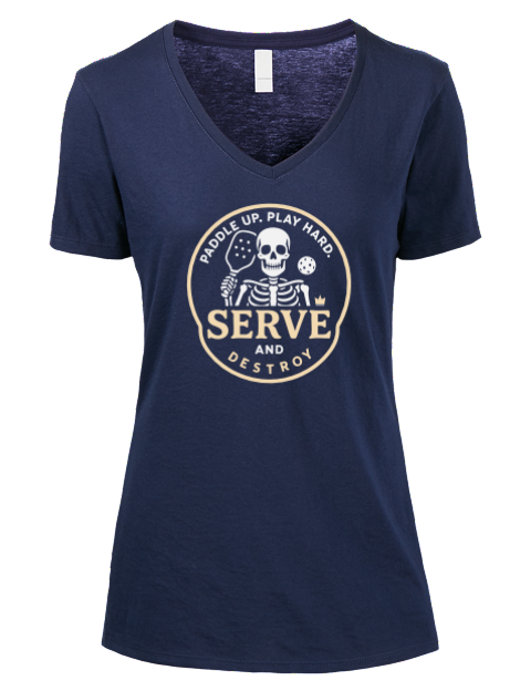 Pickleball Brew League Premium Ladies V-Neck T-Shirt