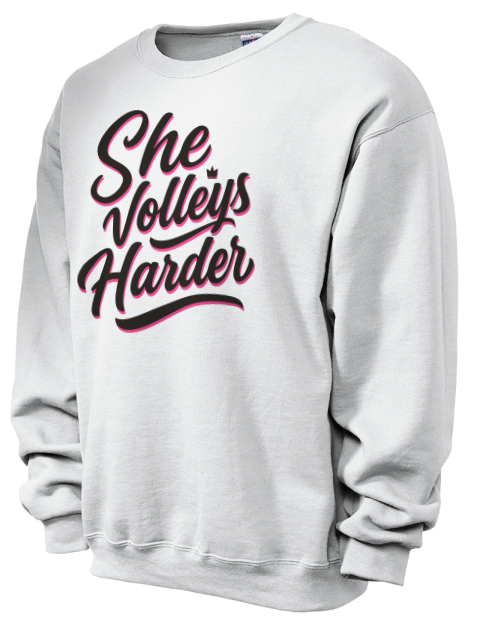 Pickleball Pretty Badass Unisex Crewneck Sweatshirt