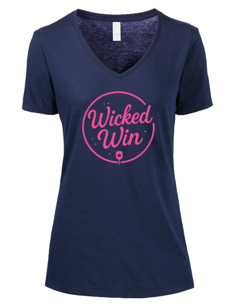 Pickleball Pretty Badass Premium Ladies V-Neck T-Shirt