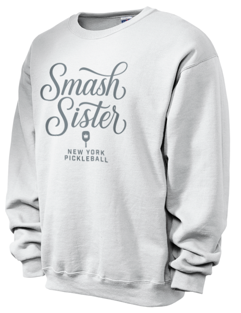 Pickleball Pretty Badass Unisex Crewneck Sweatshirt