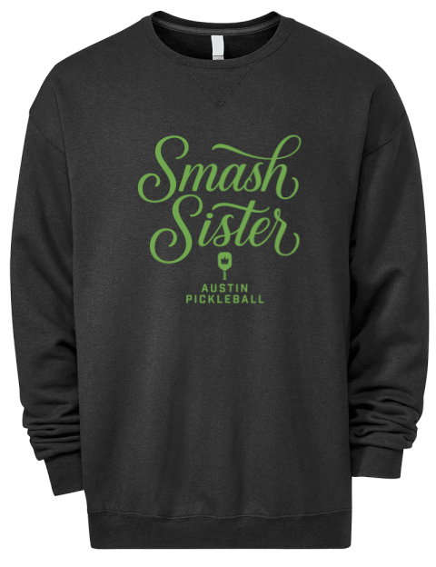 Pickleball Pretty Badass Premium Unisex Crewneck Sweatshirt
