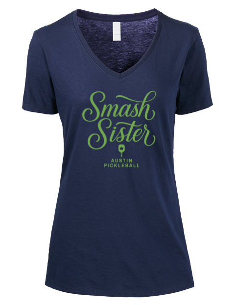 Pickleball Pretty Badass Premium Ladies V-Neck T-Shirt
