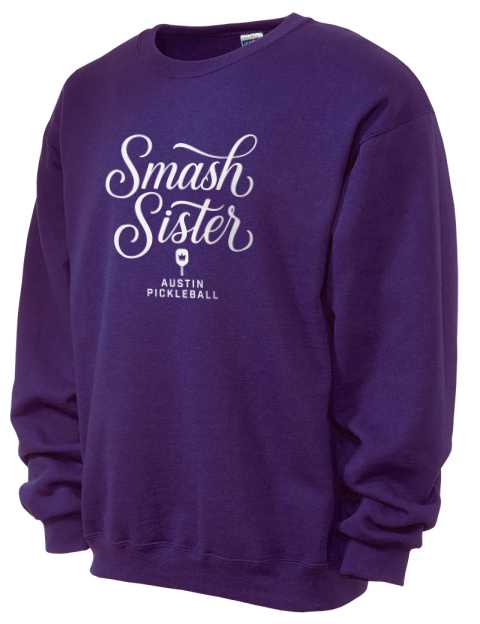 Pickleball Pretty Badass Unisex Crewneck Sweatshirt