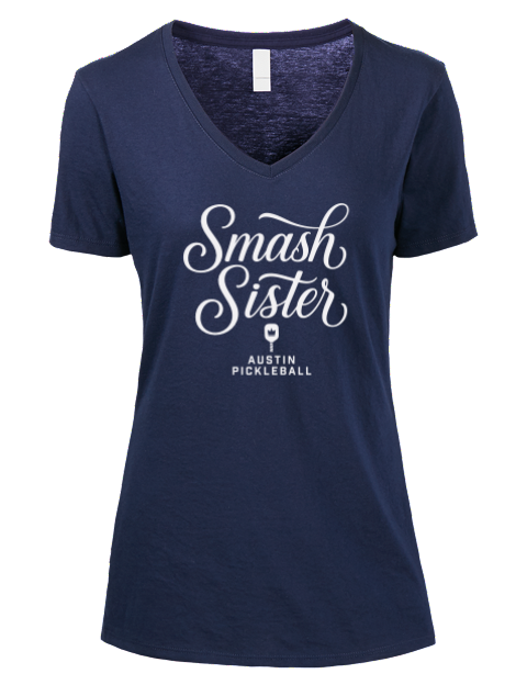 Pickleball Pretty Badass Premium Ladies V-Neck T-Shirt