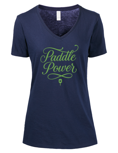 Pickleball Pretty Badass Premium Ladies V-Neck T-Shirt