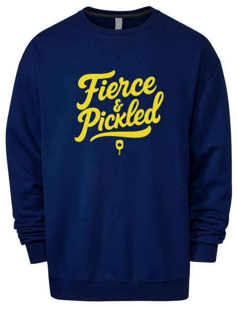 Pickleball Pretty Badass Premium Unisex Crewneck Sweatshirt