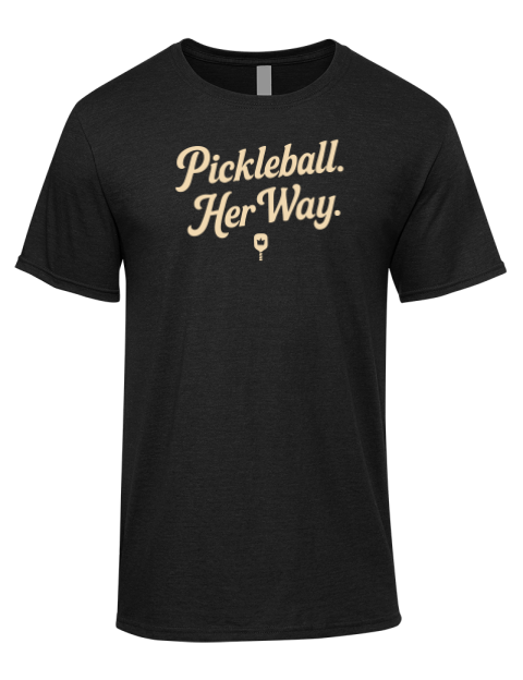Pickleball Pretty Badass Premium Ring-Spun Cotton Unisex T-Shirt