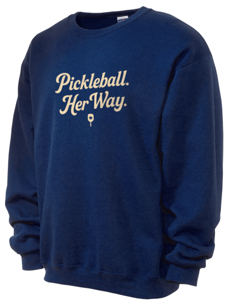 Pickleball Pretty Badass Unisex Crewneck Sweatshirt
