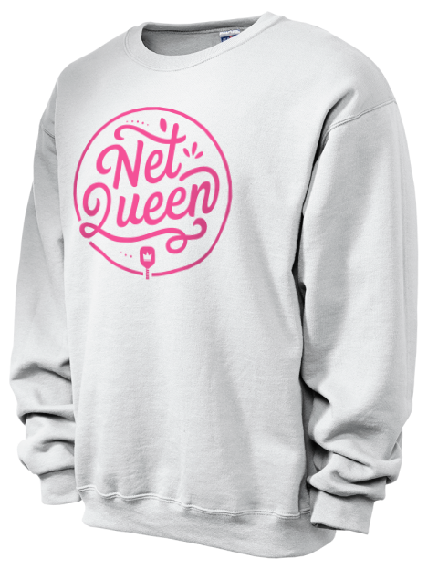 Pickleball Pretty Badass Unisex Crewneck Sweatshirt