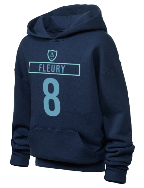 Away Jersey Cale Fleury Youth Hooded Sweatshirt | Swagsta