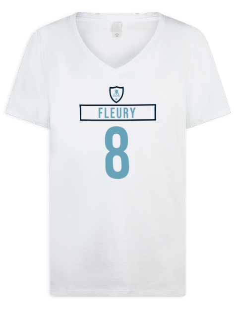 Home Jersey Cale Fleury Premium Ladies V-Neck T-Shirt | Swagsta