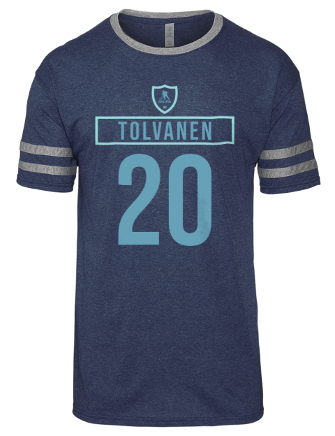 Away Jersey Eeli Tolvanen Men's Tri-Blend T-Shirt | Swagsta