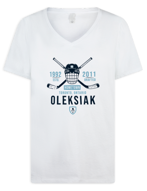 Classic Heritage Jamie Oleksiak Premium Ladies V-Neck T-Shirt | Swagsta