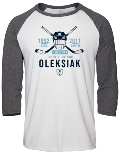 Classic Heritage Jamie Oleksiak Unisex Premium Three-Quarter Raglan T-Shirt | Swagsta