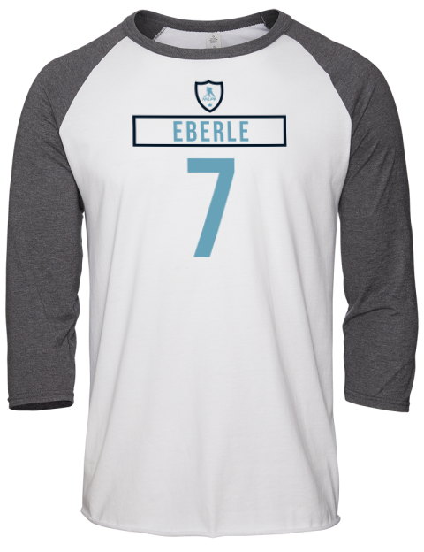 Home Jersey Jordan Eberle Unisex Premium Three-Quarter Raglan T-Shirt | Swagsta