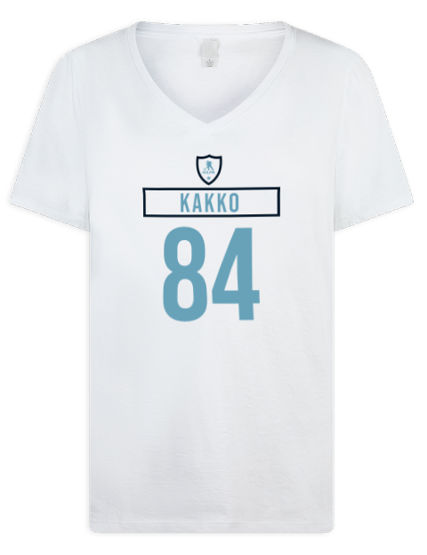 Home Jersey Kaapo Kakko Premium Ladies V-Neck T-Shirt | Swagsta