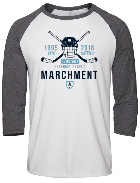 Classic Heritage Mason Marchment Unisex Premium Three-Quarter Raglan T-Shirt | Swagsta