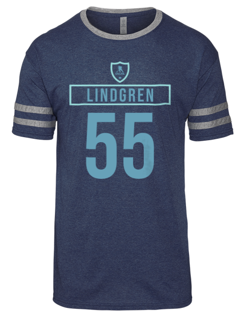 Away Jersey Ryan Lindgren Men's Tri-Blend T-Shirt | Swagsta