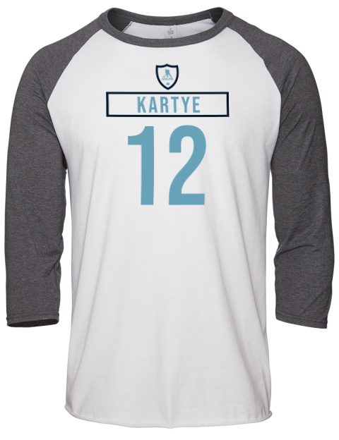 Home Jersey Tye Kartye Unisex Premium Three-Quarter Raglan T-Shirt | Swagsta