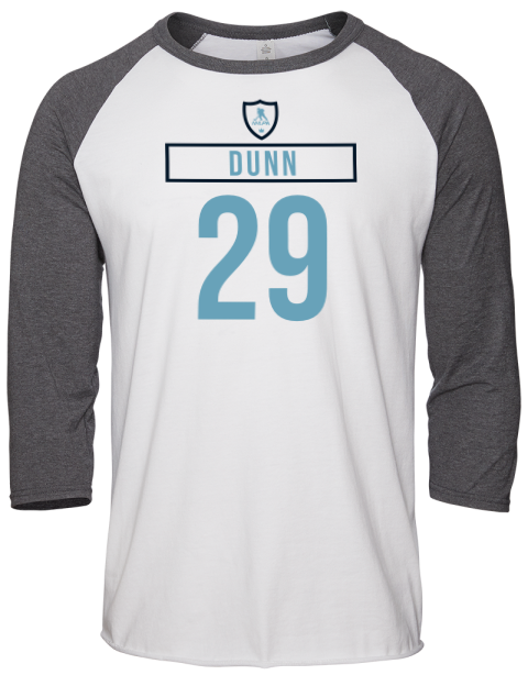 Home Jersey Vince Dunn Unisex Premium Three-Quarter Raglan T-Shirt | Swagsta