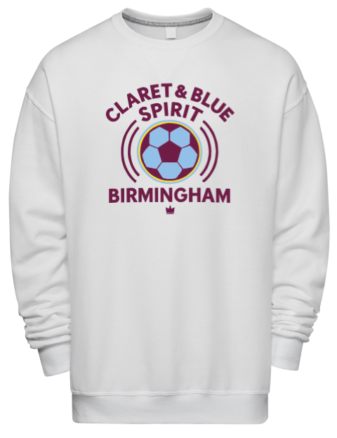 Claret & Blue Soccer Premium Unisex Crewneck Sweatshirt | Swagsta