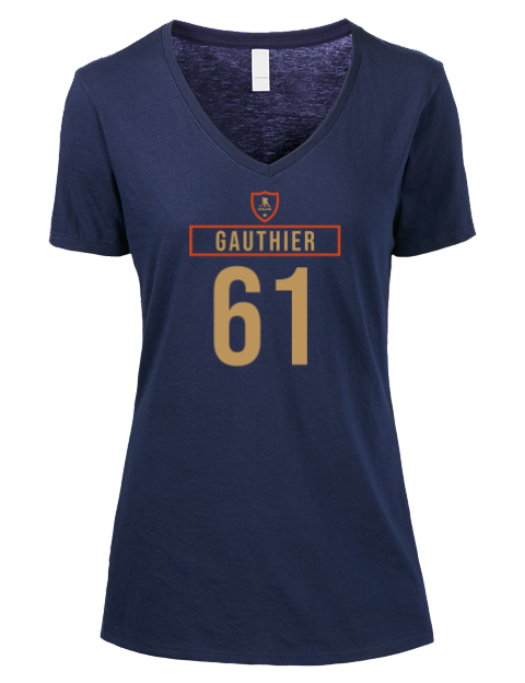 Away Jersey Cutter Gauthier Premium Ladies V-Neck T-Shirt | Swagsta