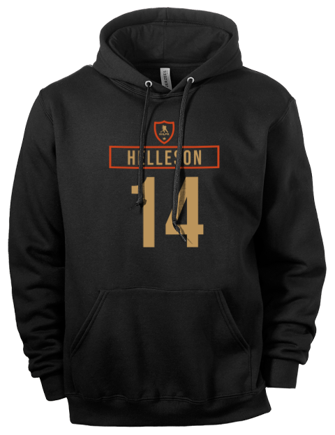 Away Jersey Drew Helleson Eco Premium Unisex Hooded Sweatshirt | Swagsta
