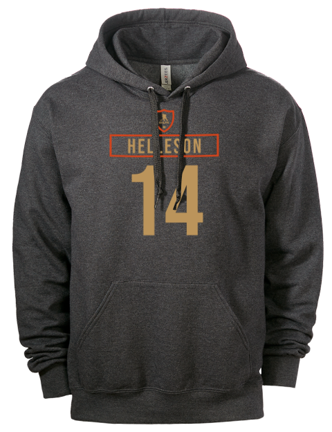 Away Jersey Drew Helleson Eco Premium Unisex Hooded Sweatshirt | Swagsta