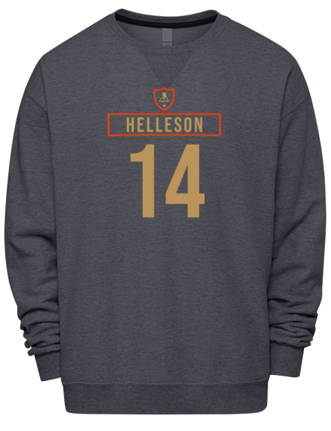 Away Jersey Drew Helleson Premium Unisex Crewneck Sweatshirt | Swagsta