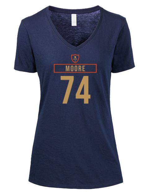Away Jersey Ian Moore Premium Ladies V-Neck T-Shirt | Swagsta