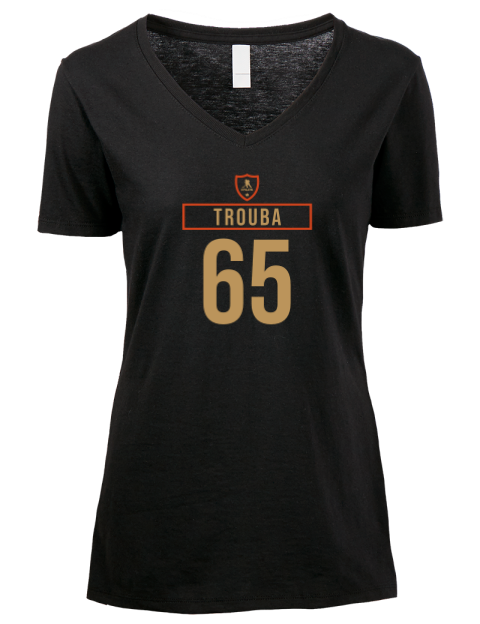 Away Jersey Jacob Trouba Premium Ladies V-Neck T-Shirt | Swagsta