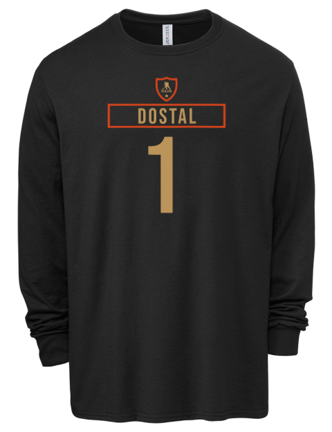 Away Jersey Lukas Dostal Men's Premium Blend Long Sleeve-T-Shirt | Swagsta