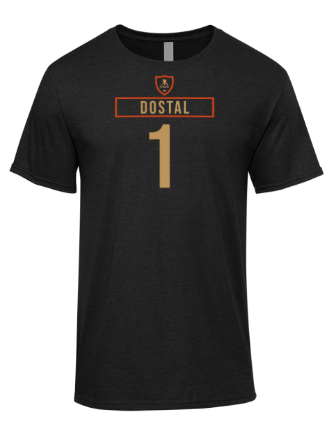 Away Jersey Lukas Dostal Premium Ring-Spun Cotton Unisex T-Shirt | Swagsta