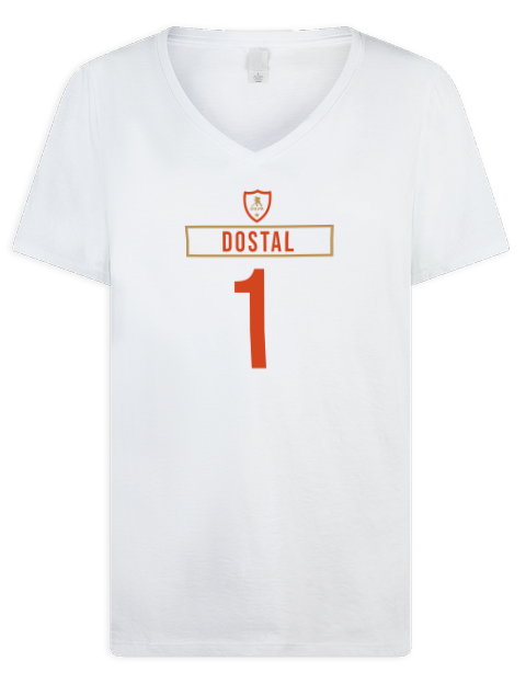 Home Jersey Lukas Dostal Premium Ladies V-Neck T-Shirt | Swagsta