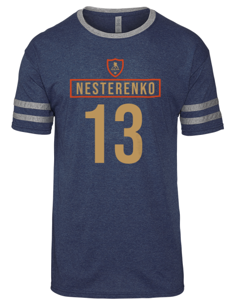 Away Jersey Nikita Nesterenko Men's Tri-Blend T-Shirt | Swagsta