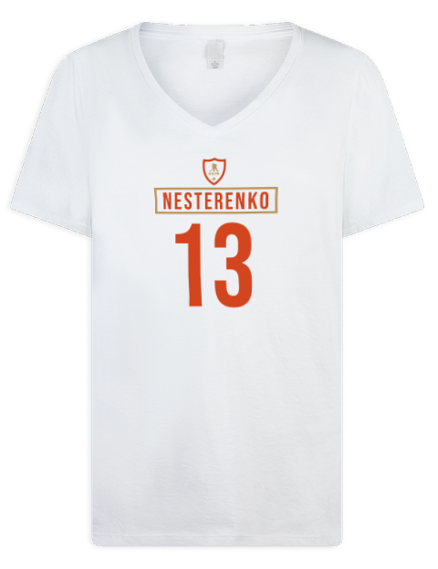 Home Jersey Nikita Nesterenko Premium Ladies V-Neck T-Shirt | Swagsta