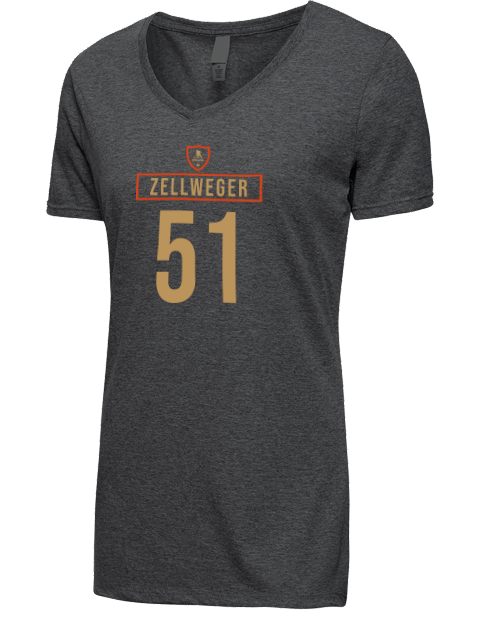 Away Jersey Olen Zellweger Premium Ladies V-Neck T-Shirt | Swagsta