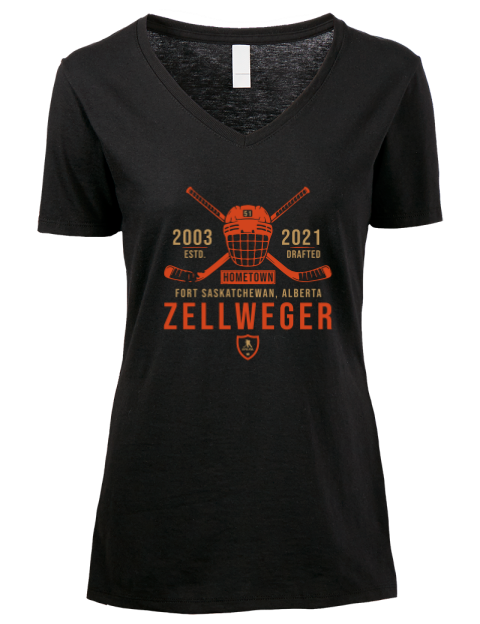 Heritage Olen Zellweger Premium Ladies V-Neck T-Shirt | Swagsta