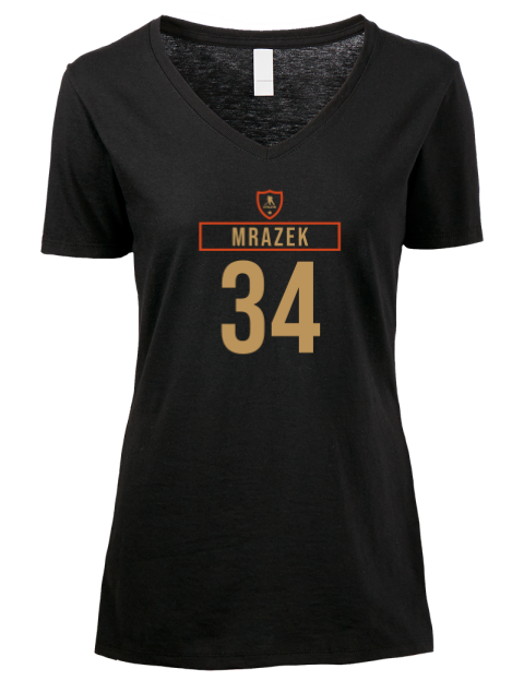 Away Jersey Petr Mrazek Premium Ladies V-Neck T-Shirt | Swagsta
