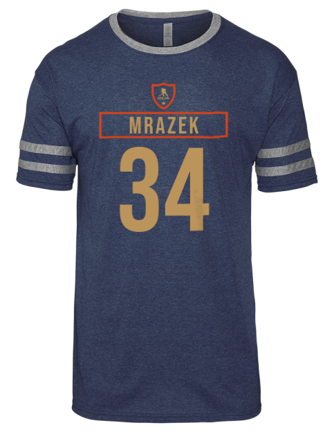 Away Jersey Petr Mrazek Men's Tri-Blend T-Shirt | Swagsta