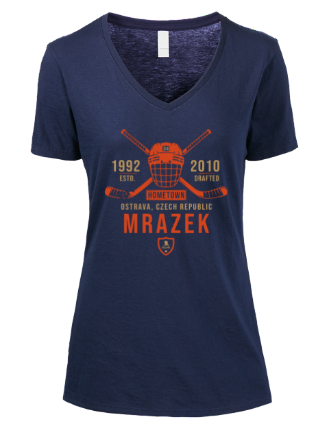 Heritage Petr Mrazek Premium Ladies V-Neck T-Shirt | Swagsta