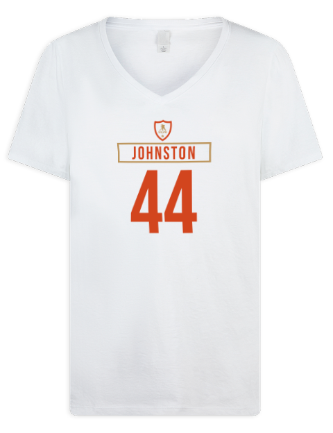 Home Jersey Ross Johnston Premium Ladies V-Neck T-Shirt | Swagsta