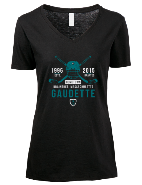 Heritage Edition Adam Gaudette Premium Ladies V-Neck T-Shirt | Swagsta