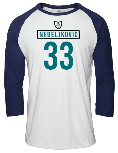 Home Jersey Alex Nedeljkovic Unisex Premium Three-Quarter Raglan T-Shirt | Swagsta